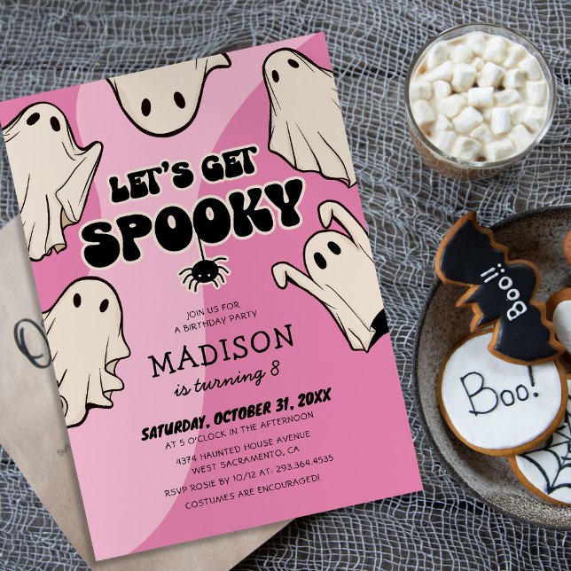 Invitación de cumpleaños de Halloween Let's Get Sp (Subido por el creador)