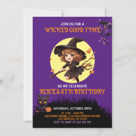 Invitación de cumpleaños de Halloween malvado para