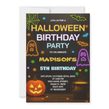 Invitación de cumpleaños de Halloween | Niños ador