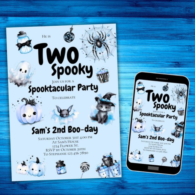 Invitación de cumpleaños de Halloween Niños dos fa (Subido por el creador)