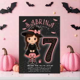 Invitación de cumpleaños de Halloween para brujas