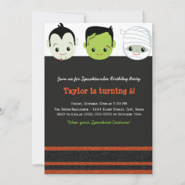 Invitación de cumpleaños de Halloween para disfrac