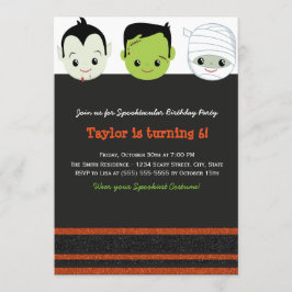 Invitación de cumpleaños de Halloween para disfrac