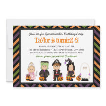 Invitación de cumpleaños de Halloween para disfraz