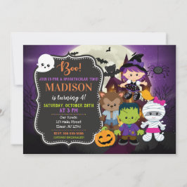 Invitación de cumpleaños de Halloween para niños