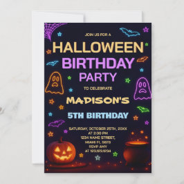 Invitación de cumpleaños de Halloween para niños |