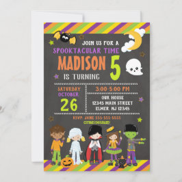 Invitación de cumpleaños de Halloween para niños