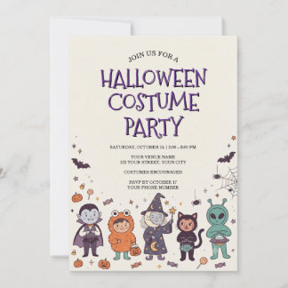 Invitación de Cumpleaños de Halloween para Niños c