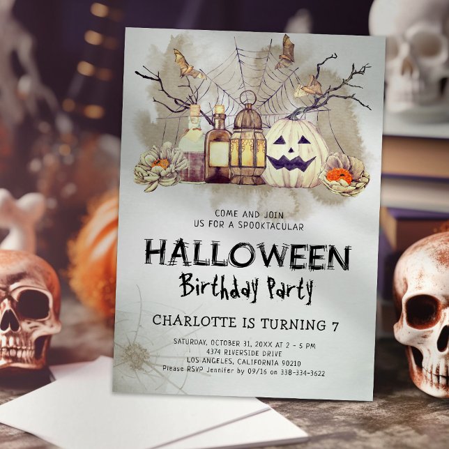 Invitación de cumpleaños de Halloween para niños c (Subido por el creador)