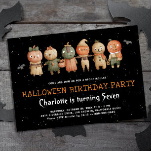 Invitación de cumpleaños de Halloween para niños d
