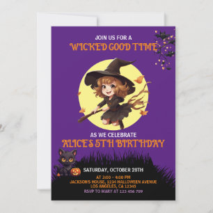Invitación de cumpleaños de Halloween para niños m