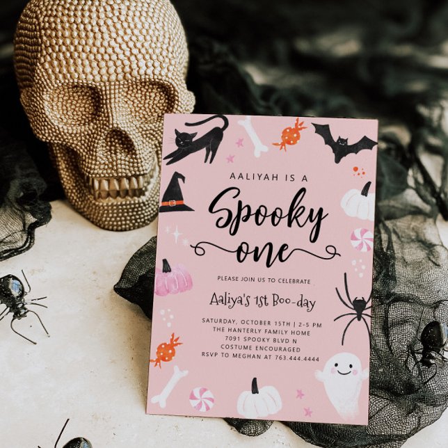 Invitación de cumpleaños de Halloween Spooky One (Subido por el creador)