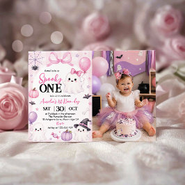 Invitación de cumpleaños de Halloween Spooky One c