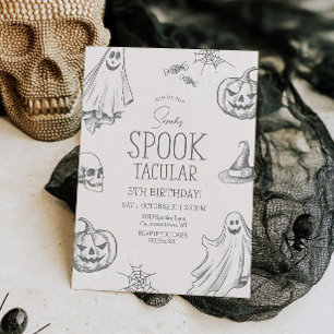 Invitación de cumpleaños de Halloween vintage para