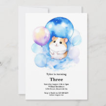 Invitación de cumpleaños de Hamster