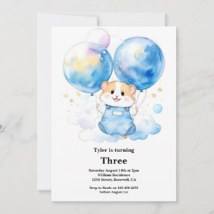 Invitación de cumpleaños de Hamster