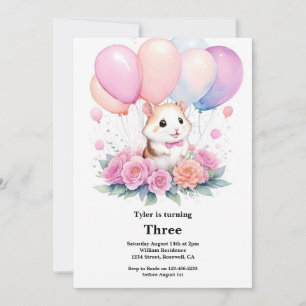 Invitación de cumpleaños de Hamster