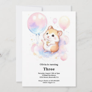 Invitación de cumpleaños de Hamster
