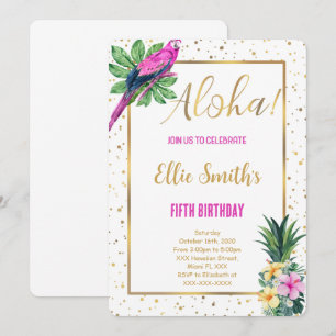 Invitación de cumpleaños de Hawái