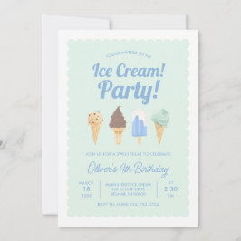 Invitación de Cumpleaños de Helado