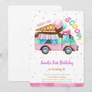 Invitación de cumpleaños de helado