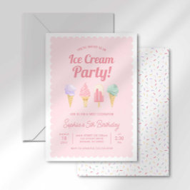 Invitación de Cumpleaños de Helado