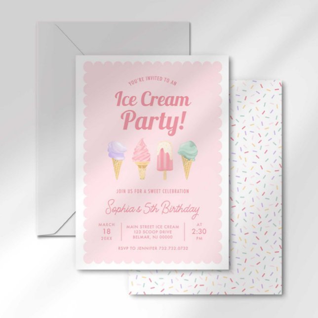 Invitación de Cumpleaños de Helado (Subido por el creador)