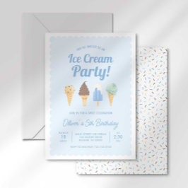 Invitación de Cumpleaños de Helado