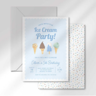 Invitación de Cumpleaños de Helado