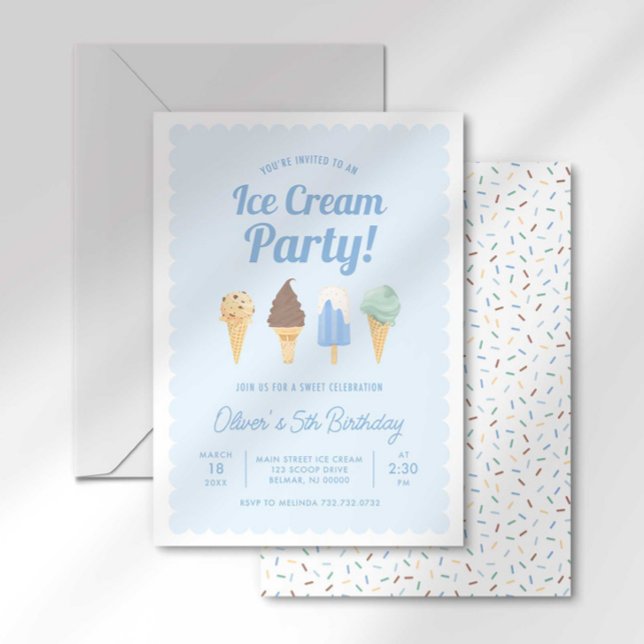 Invitación de Cumpleaños de Helado (Subido por el creador)