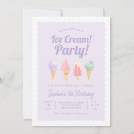 Invitación de Cumpleaños de Helado