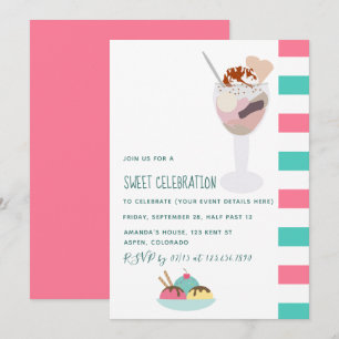 invitación de cumpleaños de helado