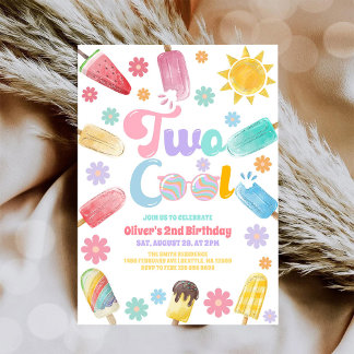 Invitación de cumpleaños de helado Two Cool