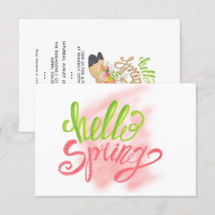 Invitación de cumpleaños de Hello Spring