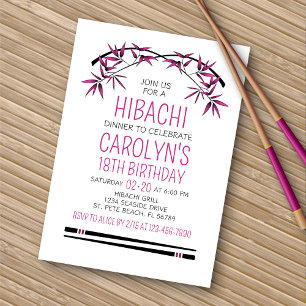 Invitación de cumpleaños de Hibachi
