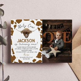 Invitación de cumpleaños de Highland Cow