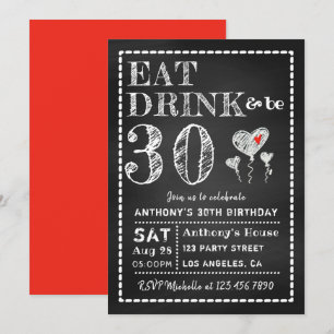 Invitación de cumpleaños de hito en pizarra para c