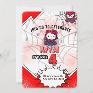 Invitación de cumpleaños de HK SpiderMan