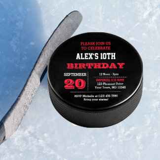 Invitación de cumpleaños de hockey