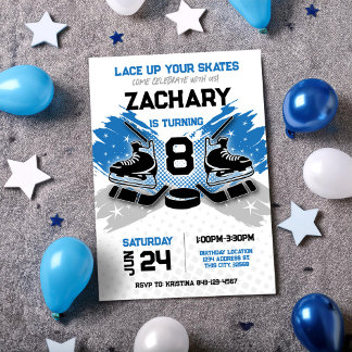 Invitación de cumpleaños de hockey | Invitación al