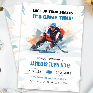 Invitación de cumpleaños de hockey sobre agua