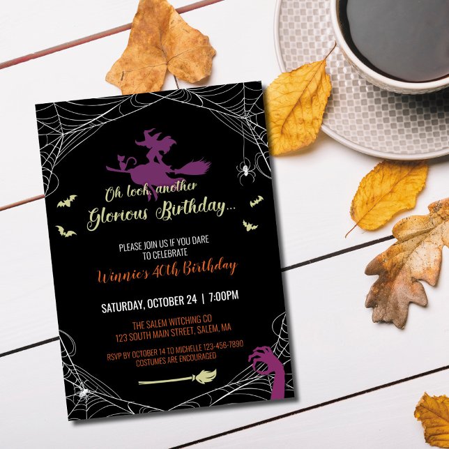 Invitación de cumpleaños de Hocus Pocus (Subido por el creador)