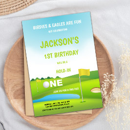 Invitación de cumpleaños de Hole in One Golf