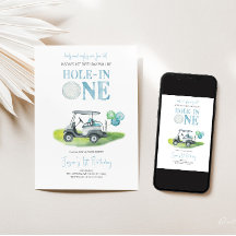 Invitación de cumpleaños de Hole-In-One Mini Golf