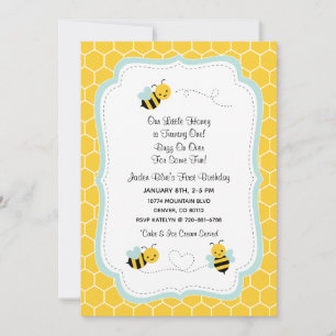 Invitación de cumpleaños de Honey Bee