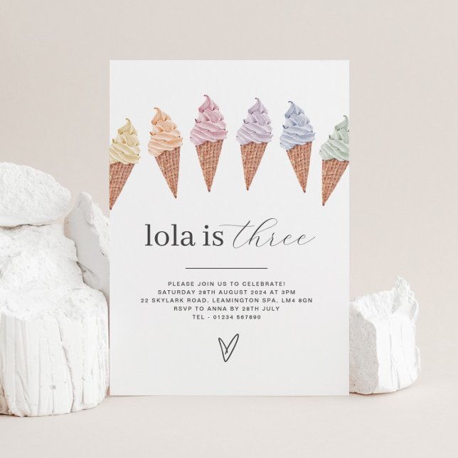 Invitación de cumpleaños de Icecream (Subido por el creador)