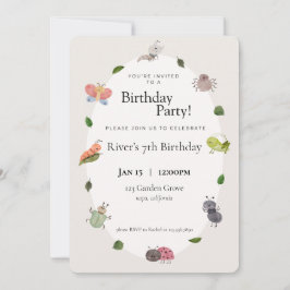 Invitación de cumpleaños de insectos