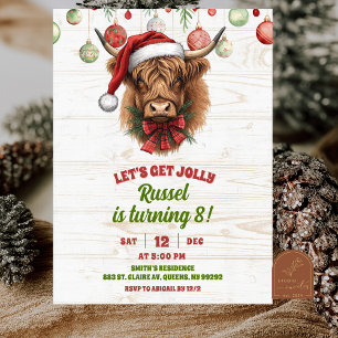 invitación de cumpleaños de invierno de Navidad de