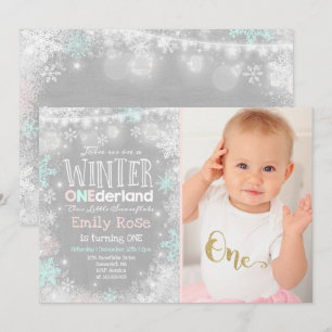 Invitación de cumpleaños de invierno de ONEderland