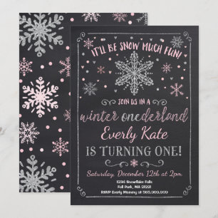Invitación de cumpleaños de invierno de ONEderland